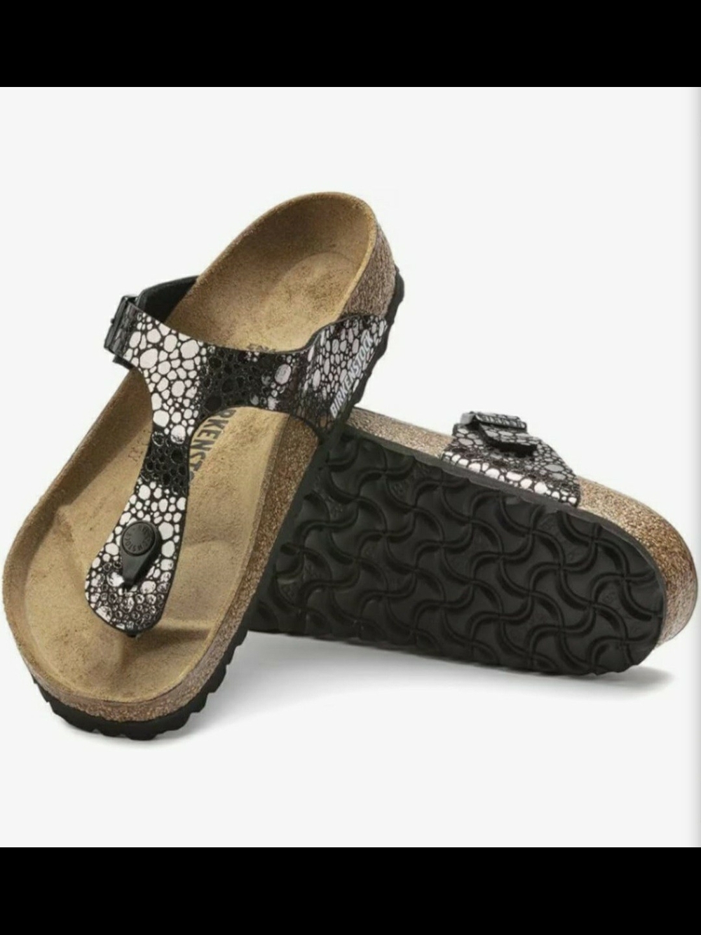 Birkenstock Gizeh In Metallic Stone Sandal